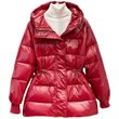 European station 2022 Winter dress new European goods thickened and warm waist small hooded shiny down jacket outside women European station 2022 Winter dress new European goods thickened and warm waist small hooded shiny down jacket outside women