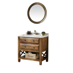 Houzz American bathroom cabinet oak solid wood floor-standing wood color bathroom washbasin bathroom cabinet combination