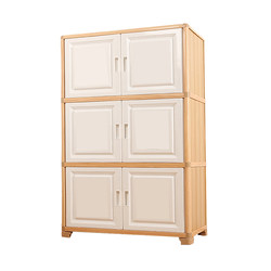 Thickened extra large children's wardrobe home bedroom storage cabinet storage cabinet double door plastic wardrobe children's wardrobe