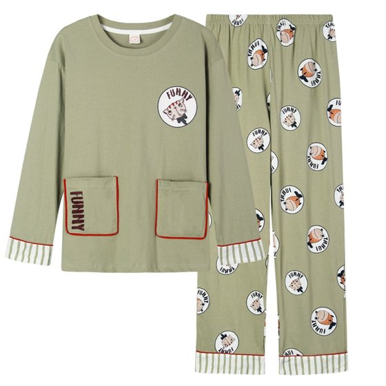 Pajamas Women's Spring and Autumn Pure Cotton Long Sleeve Winter Cotton Korean Version 2022 New Student Home Furnishing Set Pajamas Women's Spring and Autumn Pure Cotton Long Sleeve Winter Cotton Korean Version 2022 New Student Home Furnishing Set