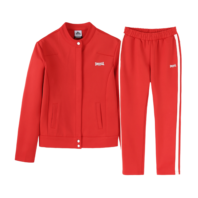 龙狮戴尔户外运动两件套运动服女透气短款时尚外套装潮运动套装