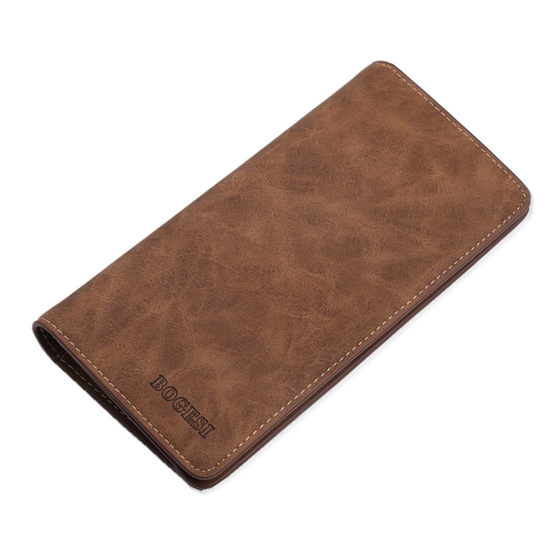Men's wallet long fashion trend thin wallet youth retro clutch casual student wallet Japanese and Korean trendy Men's wallet long fashion trend thin wallet youth retro clutch casual student wallet Japanese and Korean trendy