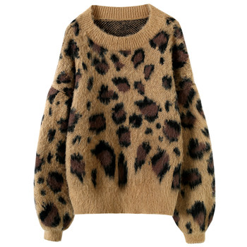 ການສູນເສຍການສູນເສຍ ~ ອົບອຸ່ນ, ອ່ອນນຸ່ມ, waxy ແລະ lazy, sweater knitted ລະດັບສູງສໍາລັບແມ່ຍິງ, ເສື້ອຢືດ leopard ວ່າງໃນດູໃບໄມ້ລົ່ນແລະລະດູຫນາວ