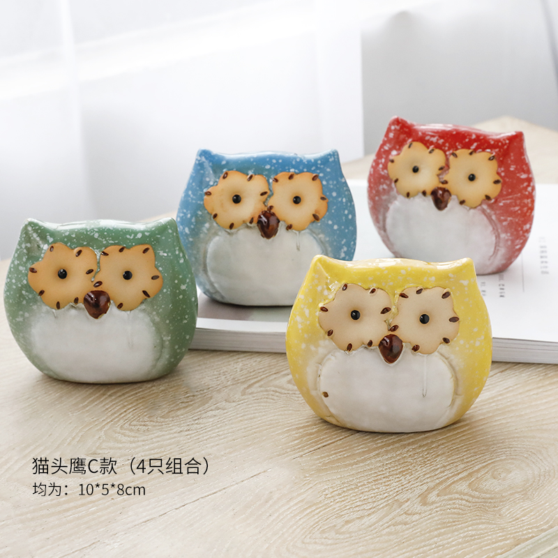 creative animal ceramic decoration, home decoration kiln glaze, lovers crafts, wedding gifts, office decorations