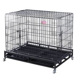 Galvanized Golden Retriever Cage Bold and Weighted Folding Dog Cage Extra Large Medium and Large Dog Pet Cage Dog Farm Special Cage