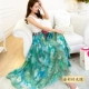 Mùa hè mới 2021 váy voan bohemian nữ dài giữa in chiều dài lớn váy nửa dài váy cổ tích - Váy