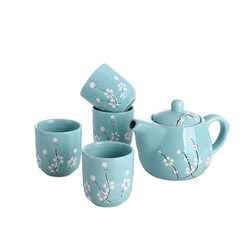 Creative large-capacity Japanese tea set ceramic Kung Fu tea set drinkware household hot water teacup teapot set