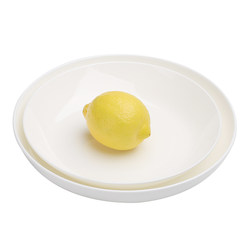 Pure white bone china plates, vegetable plates, soup plates, dumpling plates, rice plates, round Chinese-style Japanese-style household ceramic tableware dishes