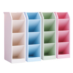 Morning light oblique plug-in pen holder ins simple Nordic style student storage personalized pen barrel transparent large capacity multi-function four-grid creative small fresh pen holder children's desktop storage box stationery supplies