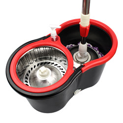 Mop bucket rotating dual-drive hand-pressed household mop mop free of hand washing rotating good mop