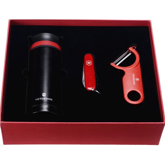 Victorinox Victoria Swiss Army Knife Specifier Thermal Thermal Thermal Thermal Thermal Cup Three -piece Red Tiandi Gift Box Victorinox Victoria Swiss Army Knife Specifier Thermal Thermal Thermal Thermal Thermal Cup Three -piece Red Tiandi Gift Box