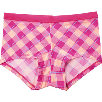 hanes Hengshi ແອວຕ່ໍາ sexy ຂອງແມ່ຍິງ underwear ໄວຫນຸ່ມ plaid boxer ຝ້າຍ MIP001