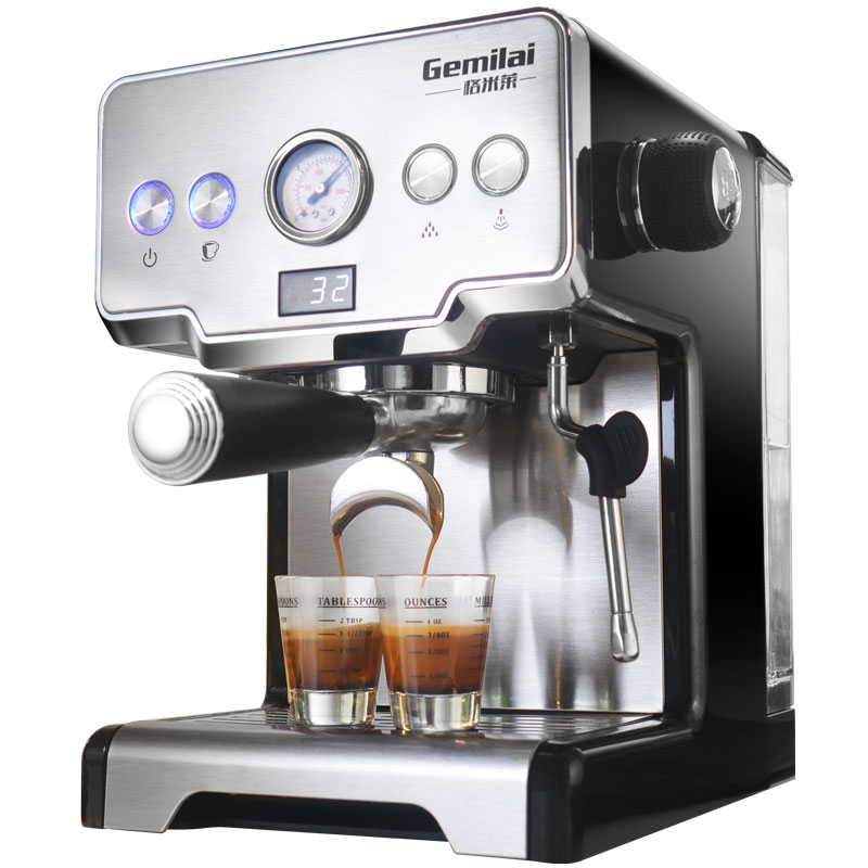 manual semi-automatic small steam milk bubble pump pressure of family high pressure italian coffee making machine
