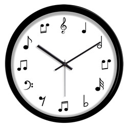 Fashionable and simple note wall clock school music class classroom KTV bar living room bedroom silent wall clock