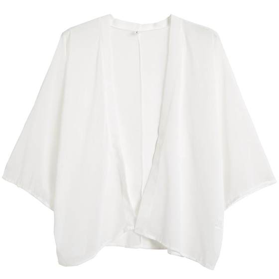 Sunscreen cardigan 2025 summer nine-point sleeve short style with white chiffon loose shawl shirt jacket thin
Sunscreen cardigan 2025 summer nine-point sleeve short style with white chiffon loose shawl shirt jacket thin