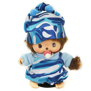 Monchhichi Cute Bebichhichi ໂຮງຮຽນອະນຸບານໂດຍລວມ dress doll ເສື້ອທີເຊີດບໍ່ປະກອບມີຢືນ