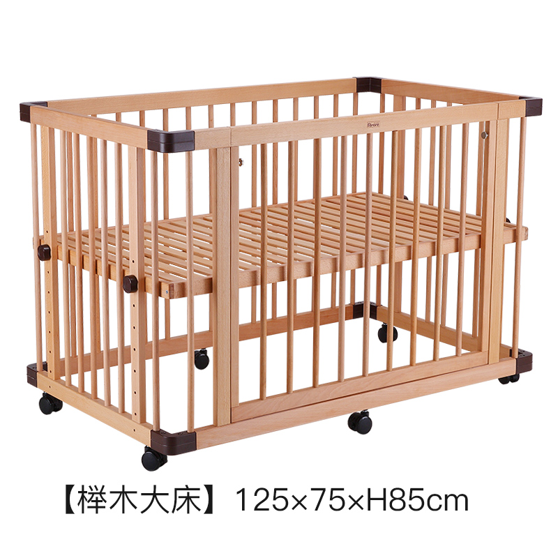 faroro crib solid wood baby bed multi functional splicing big bed movable neonatal lacquered bb bed