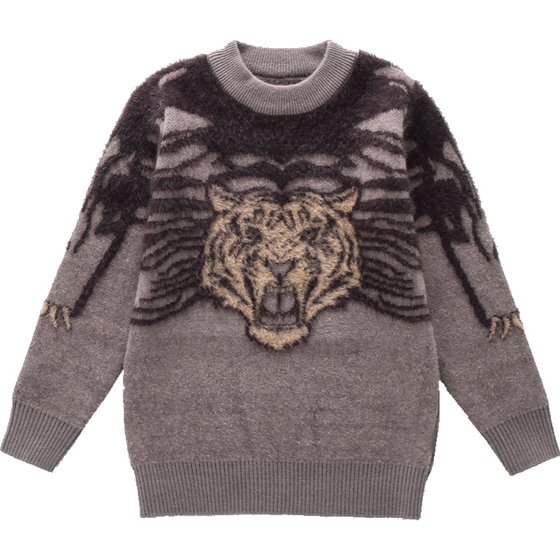 Children's clothing autumn and winter sweater 2021 new style for boys Korean version of children's pullover fashionable plush thickened knitted base shirt Children's clothing autumn and winter sweater 2021 new style for boys Korean version of children's pullover fashionable plush thickened knitted base shirt