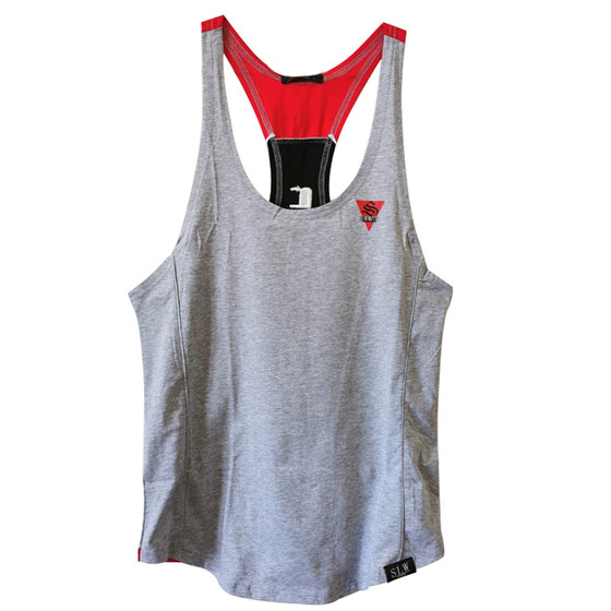 Muscle fitness brother summer men's running exercise training elastic quick-drying loose I-shaped sweat-absorbing large size vest Muscle fitness brother summer men's running exercise training elastic quick-drying loose I-shaped sweat-absorbing large size vest