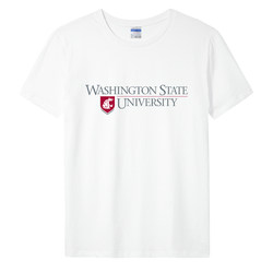 WSU Washington State University uniform T-shirt summer short-sleeved men's and women's couple wear student bottoming shirt class uniform customization