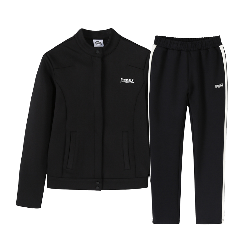 龙狮戴尔户外运动两件套运动服女透气短款时尚外套装潮运动套装