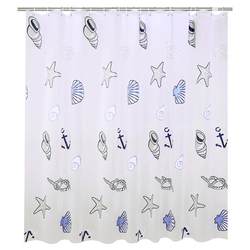 Shower curtain cloth waterproof, warm and thickened bathroom set without punching bathroom shower partition door curtain hanging curtain