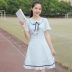 Cô gái trẻ Váy mùa hè Hàn Quốc Học sinh trung học Nữ Slim 2021 Váy cổ búp bê tươi nhỏ - váy đầm váy đầm