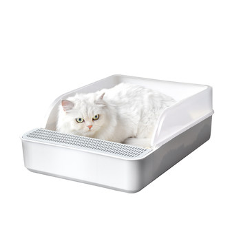 ຖົງສັດລ້ຽງ cat litter box extra large fully semi-enclosed cat toilet anti-sand extra small kitten litter box cat supplies