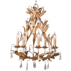 American retro flower chandelier leaf chandelier personalized creative cloakroom princess bedroom girl room chandelier