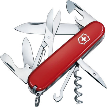 Victorinox Swiss Army Knife ຂອງແທ້ Climber 1.3703 Folding Knife Military Knife with Scissors Swiss Knife Classic Red