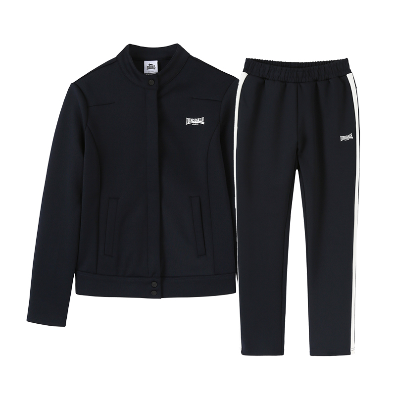 龙狮戴尔户外运动两件套运动服女透气短款时尚外套装潮运动套装