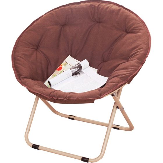 Moon chair folding lounge chair balcony leisure chair bedroom chair home lunch lubble lazy chair single sofa Moon chair folding lounge chair balcony leisure chair bedroom chair home lunch lubble lazy chair single sofa