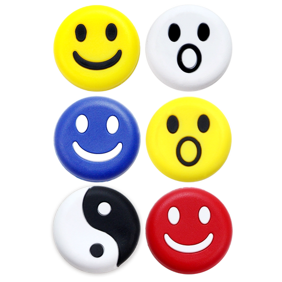 6 wall mounted tennis racket shock absorbers embedded in shock absorbers, shock-absorbing, non-toxic, environmentally friendly silicone smiling face cartoon 6 wall mounted tennis racket shock absorbers embedded in shock absorbers, shock-absorbing, non-toxic, environmentally friendly silicone smiling face cartoon