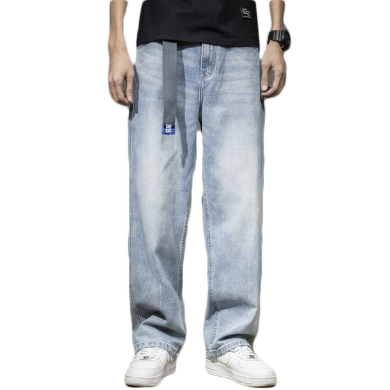 Spring and autumn water washing casual jeans, men's loose daddy, wide -leg pants trend light -colored denim straight trousers
Spring and autumn water washing casual jeans, men's loose daddy, wide -leg pants trend light -colored denim straight trousers