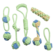 Knotted pet dog toy bite-resistant molar rope ball dog bite rope golden retriever Samoyed husky large dog