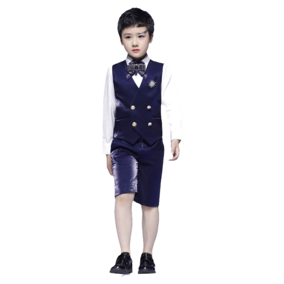 Boys' Dress Vest 2025 Year Old Short Sleeve Children's Suit Set Flower Girl Hosts Small Suit Piano Performance Suit
Boys' Dress Vest 2025 Year Old Short Sleeve Children's Suit Set Flower Girl Hosts Small Suit Piano Performance Suit