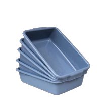 Commercial dining basin security inspection basin hotel restaurant large tableware storage box rectangular plastic basin extra thick lower rail basin