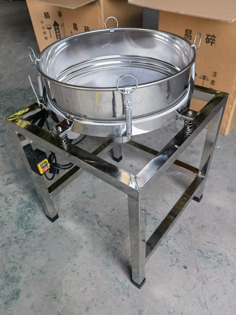 500面粉筛粉机塑粉振动筛喷涂粉筛子不锈钢震动筛豆浆过滤机粉筛