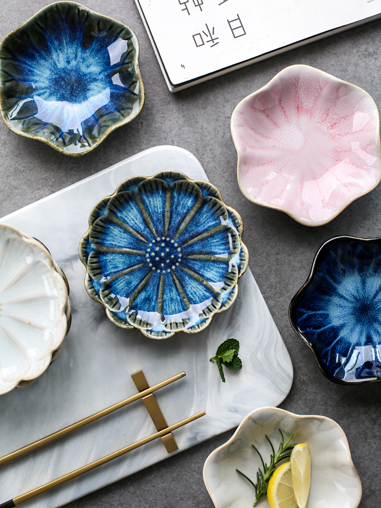Lovely ceramic household condiments small plate disc of small butterfly plate the dip dish flavor dish dishes dish of sauce dish snack plate