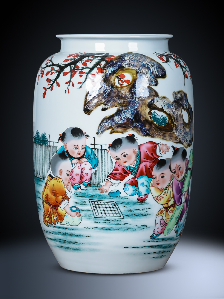 Jingdezhen ceramics up hand - made vases, baby play auspicious idea gourd vases TV ark, of Chinese style household ornaments