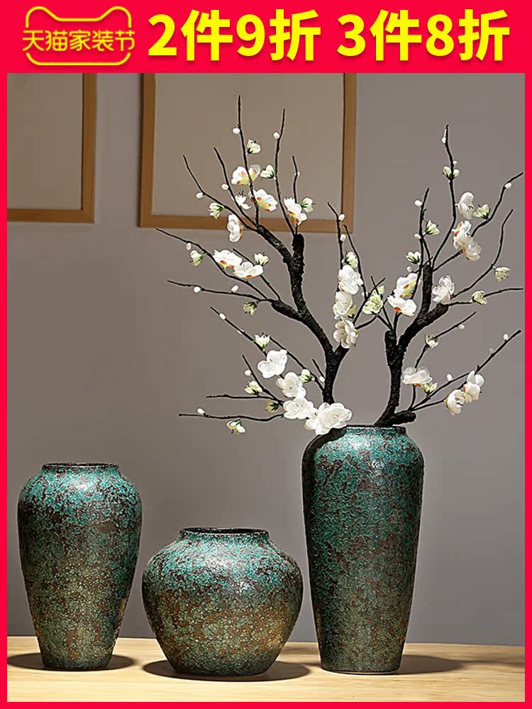 Jingdezhen ceramics vases, I and contracted sitting room porch decoration of the new Chinese style furnishing articles dried flowers flower arrangement suits for