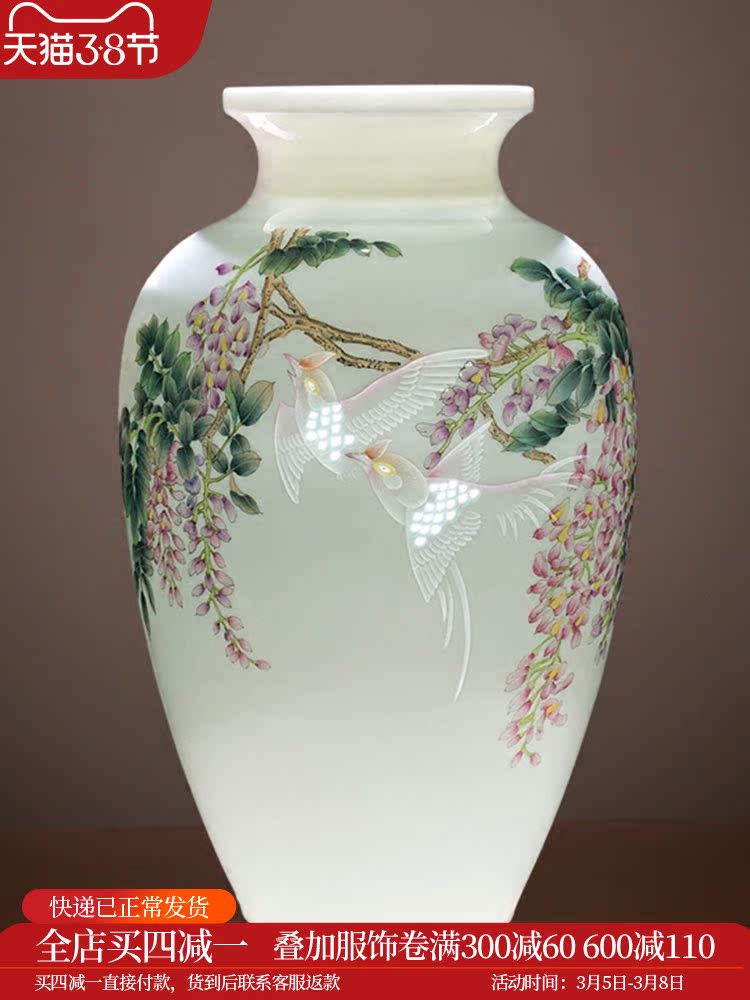 Jingdezhen ceramics, vases, flower arranging famous hand - made the sitting room of Chinese style household decorations rich ancient frame crafts