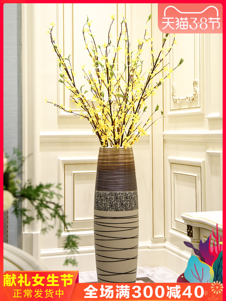 European I and contracted sitting room ceramic floor large vase household soft adornment ornament flower, flower art furnishing articles