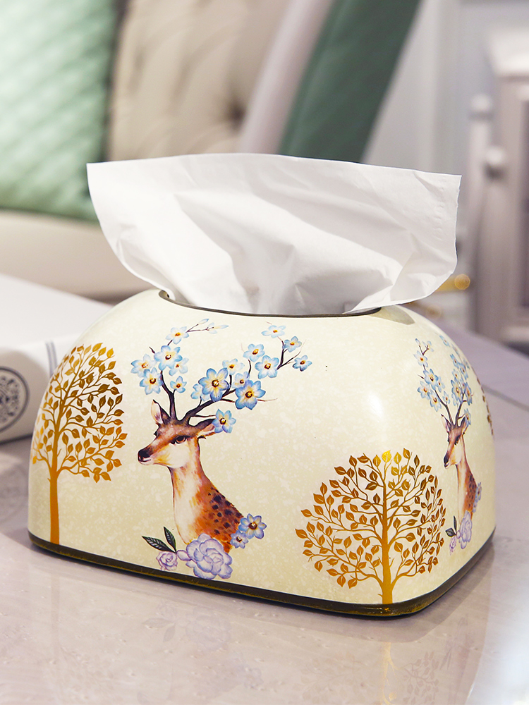 American country smoke creative ceramic carton ou rural place napkin tissue box sitting room dining - room table decoration