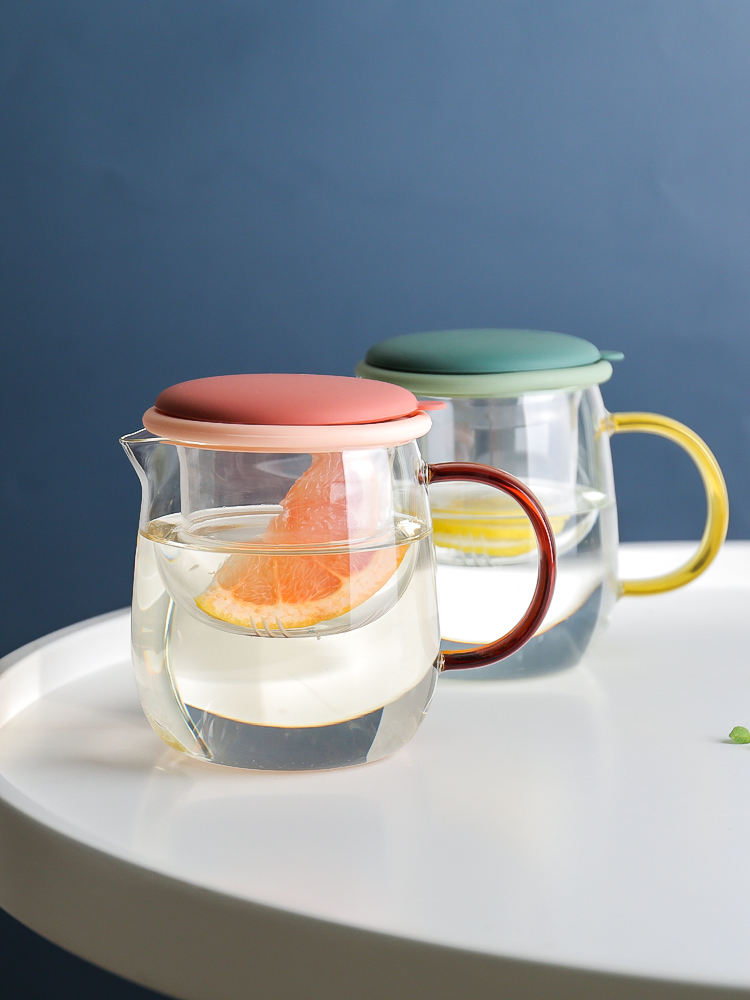 Island house in domestic high temperature resistant glass teapot tea single pot electricity TaoLu boiled flower pot heat - resisting filtering small tea set