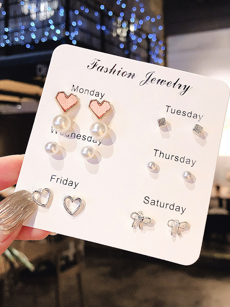 เครื่องประดับ ต่างหู Earring Female 2019New Tide Net Red Simple Compact Earrings Winter Korea Temperament Wind Earring Earring S  