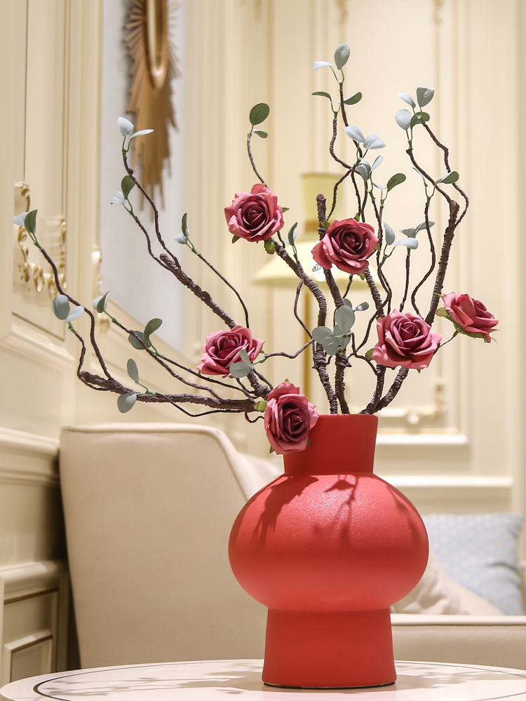 Jingdezhen contracted the scrub ceramic flower implement dried flower simulation decoration modern creative flower arranging flowers in the sitting room porch furnishing articles