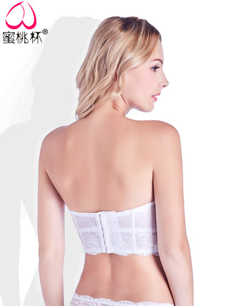 无钢圈无肩带文胸 胸贴婚纱聚拢礼服抹胸罩半杯防滑无痕隐形内衣-tmall.com天猫