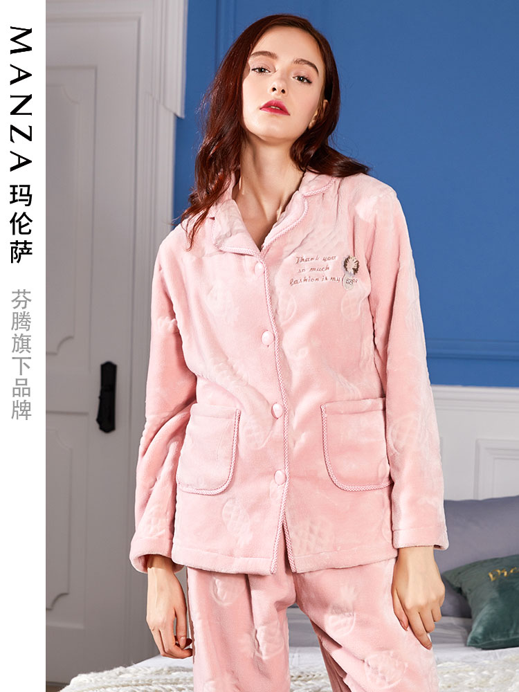 芬腾旗下 玛伦萨 秋冬加厚珊瑚绒 女式睡衣 居家服 天猫优惠券折后￥99包邮（￥159-60）多款可选
