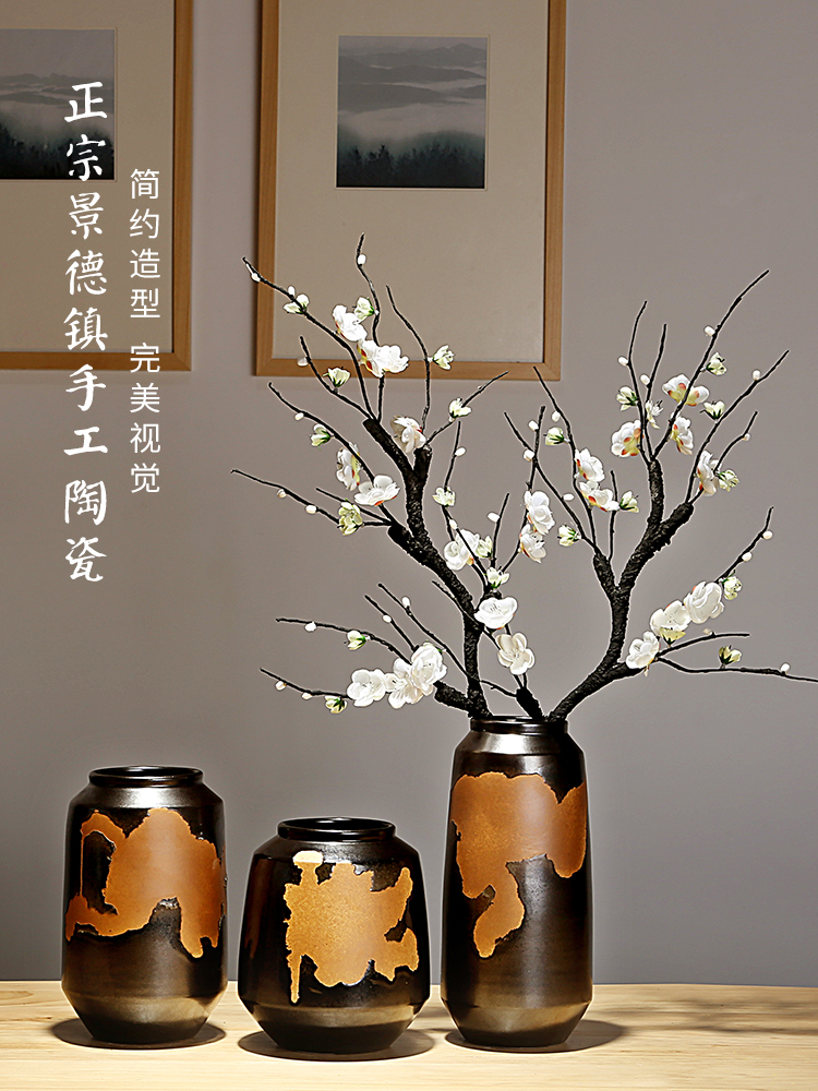 Jingdezhen ceramics vases, I and contracted the new Chinese style home furnishing articles adornment of the sitting room porch dry flower arranging flowers